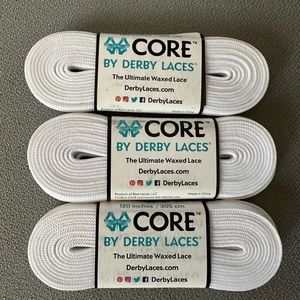 Figure skate Core Derby laces - 120 in. / 305 cm (3 sets of white laces)